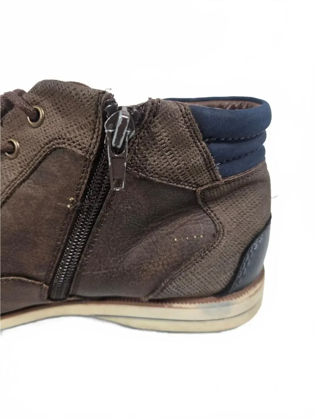 B-52 Bullboxer Sully Brown Ankle Chukka Boots Side Zip 8M